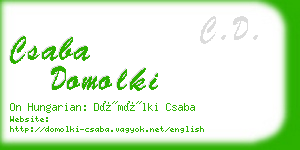 csaba domolki business card